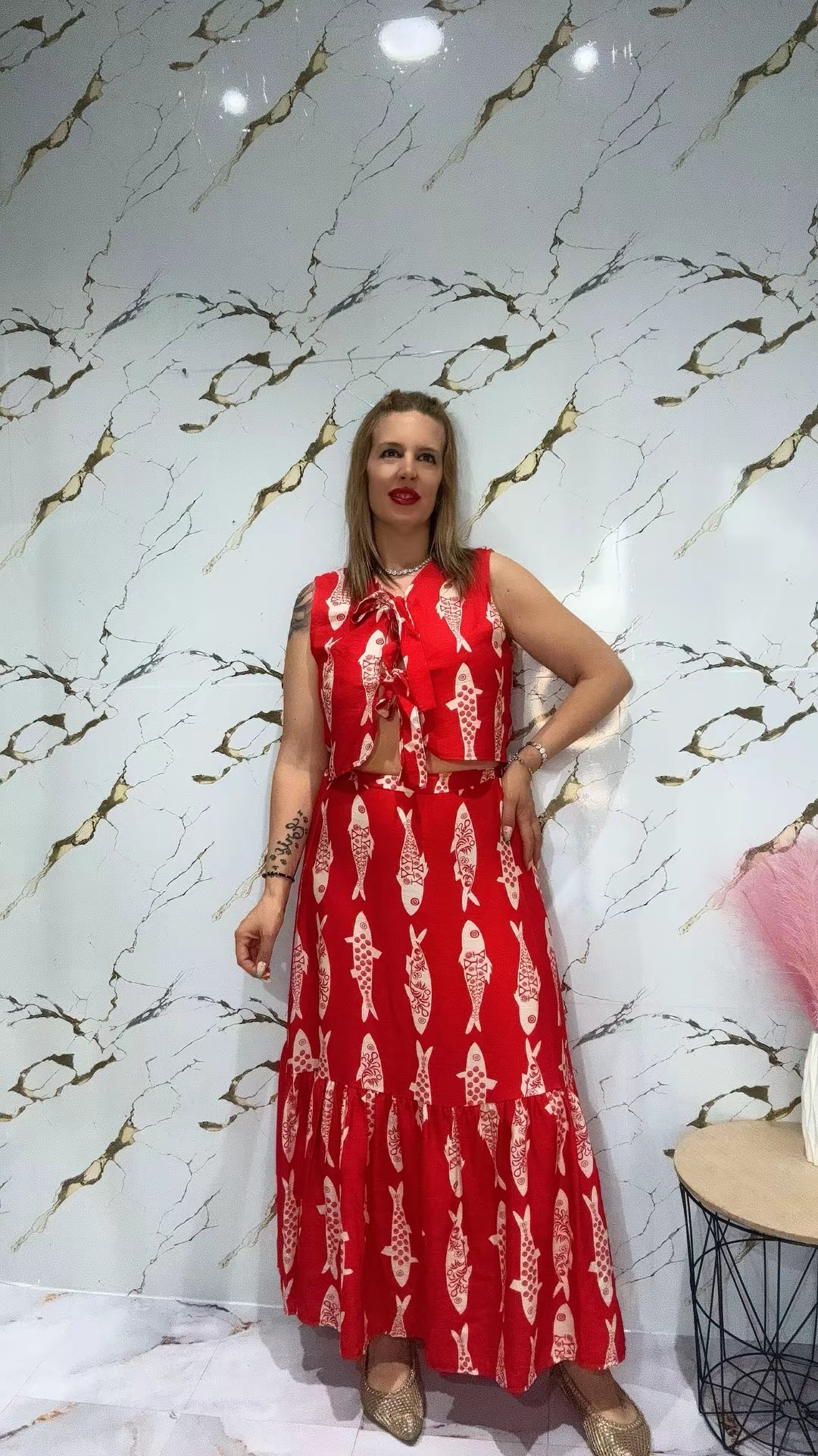 Conjunto Fish rojo