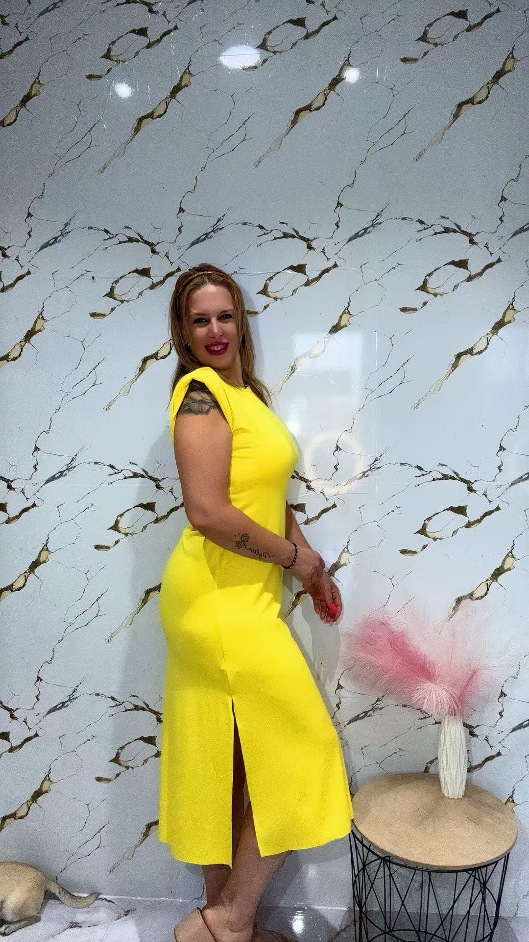 Vestido hombreras