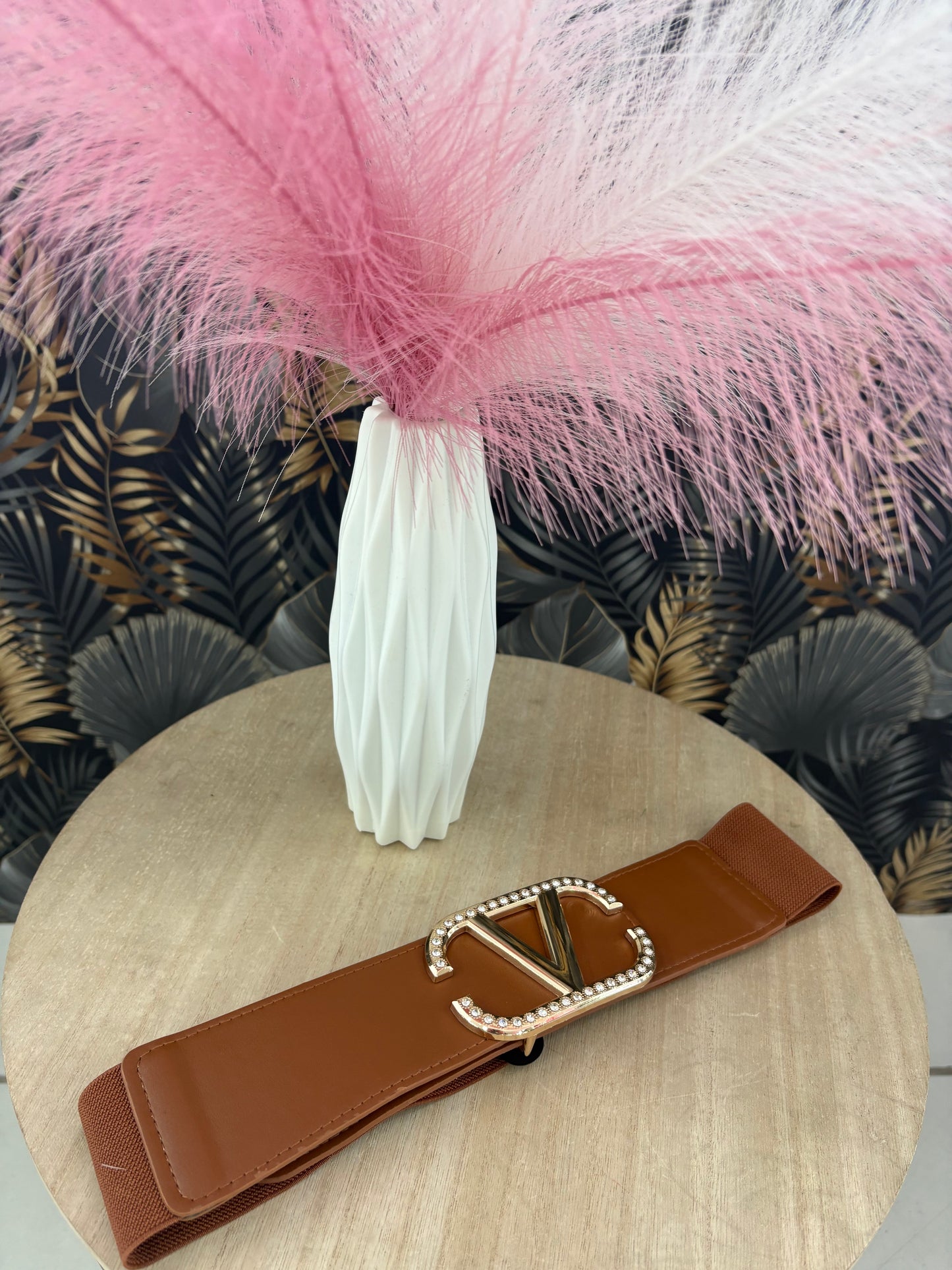 Cinturón V brillitos.