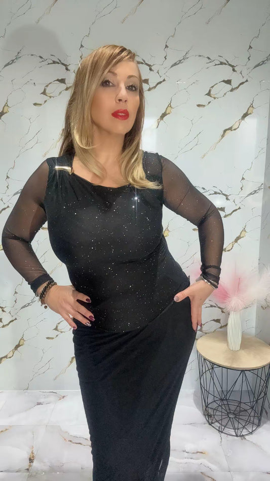 Camiseta de gasa destellos