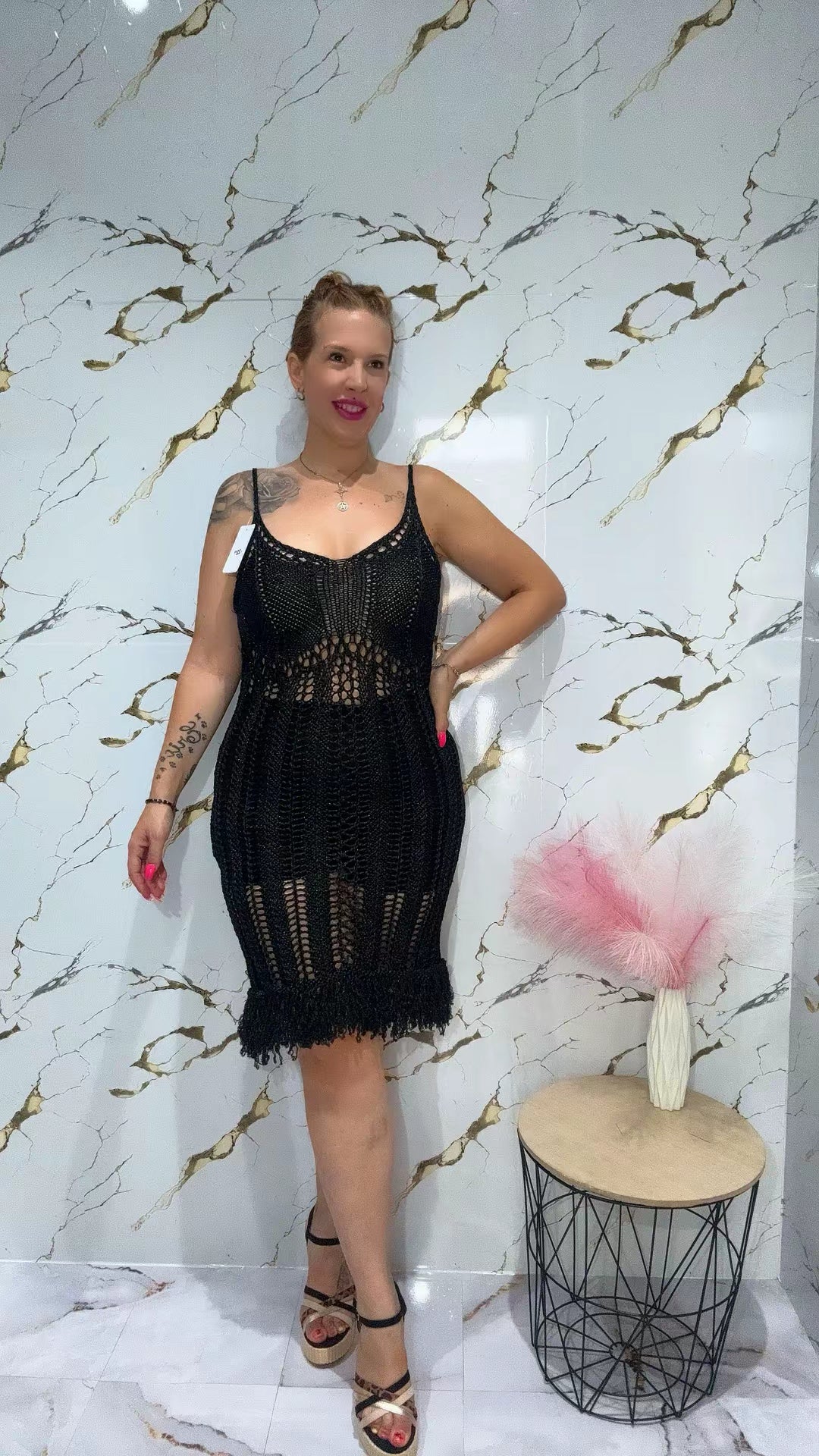 Vestido punto oro