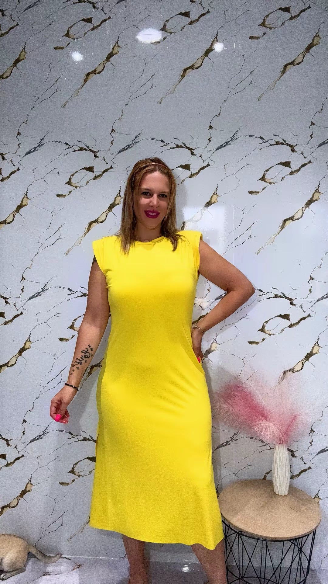 Vestido hombreras