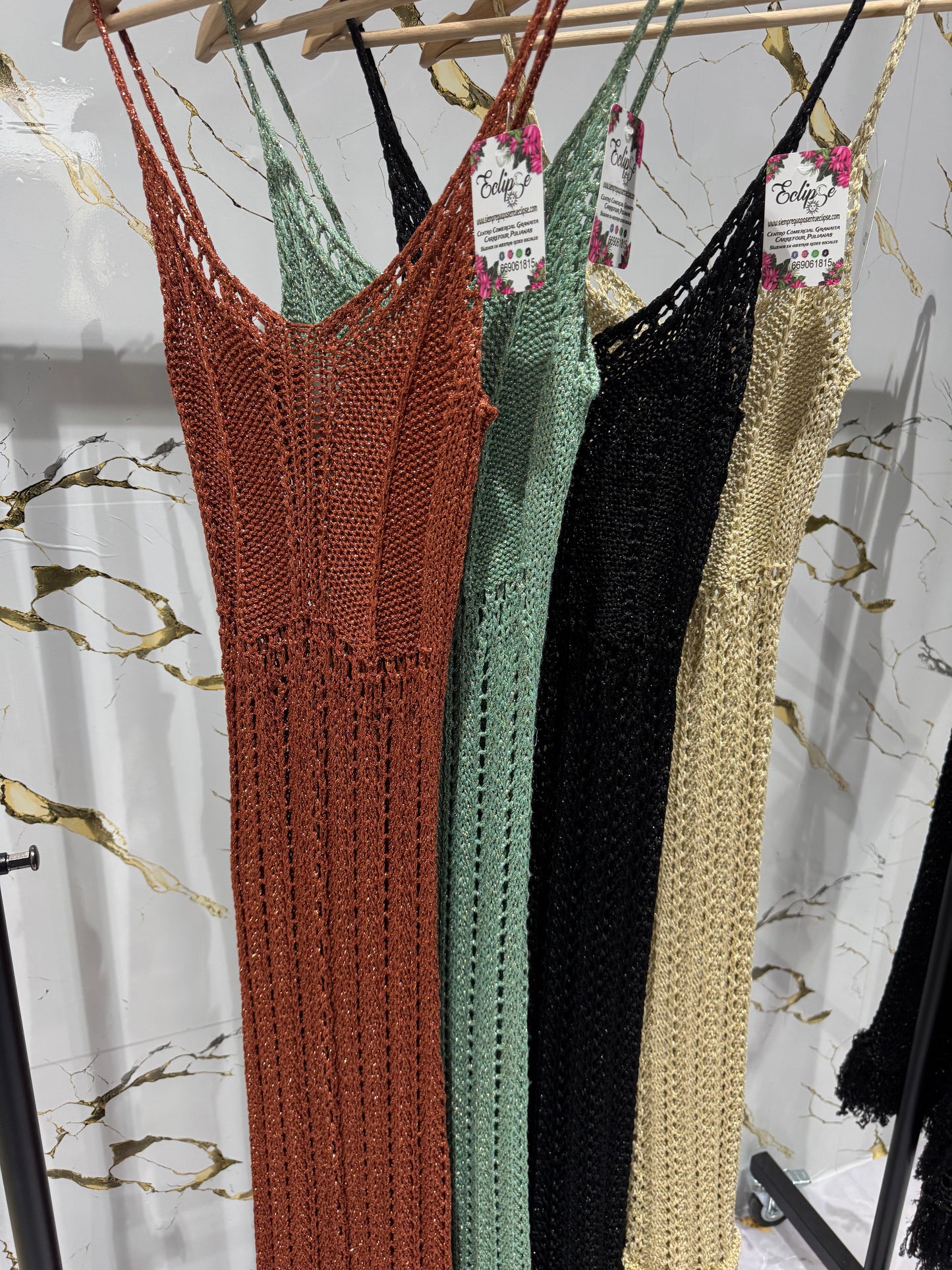 Vestido punto oro
