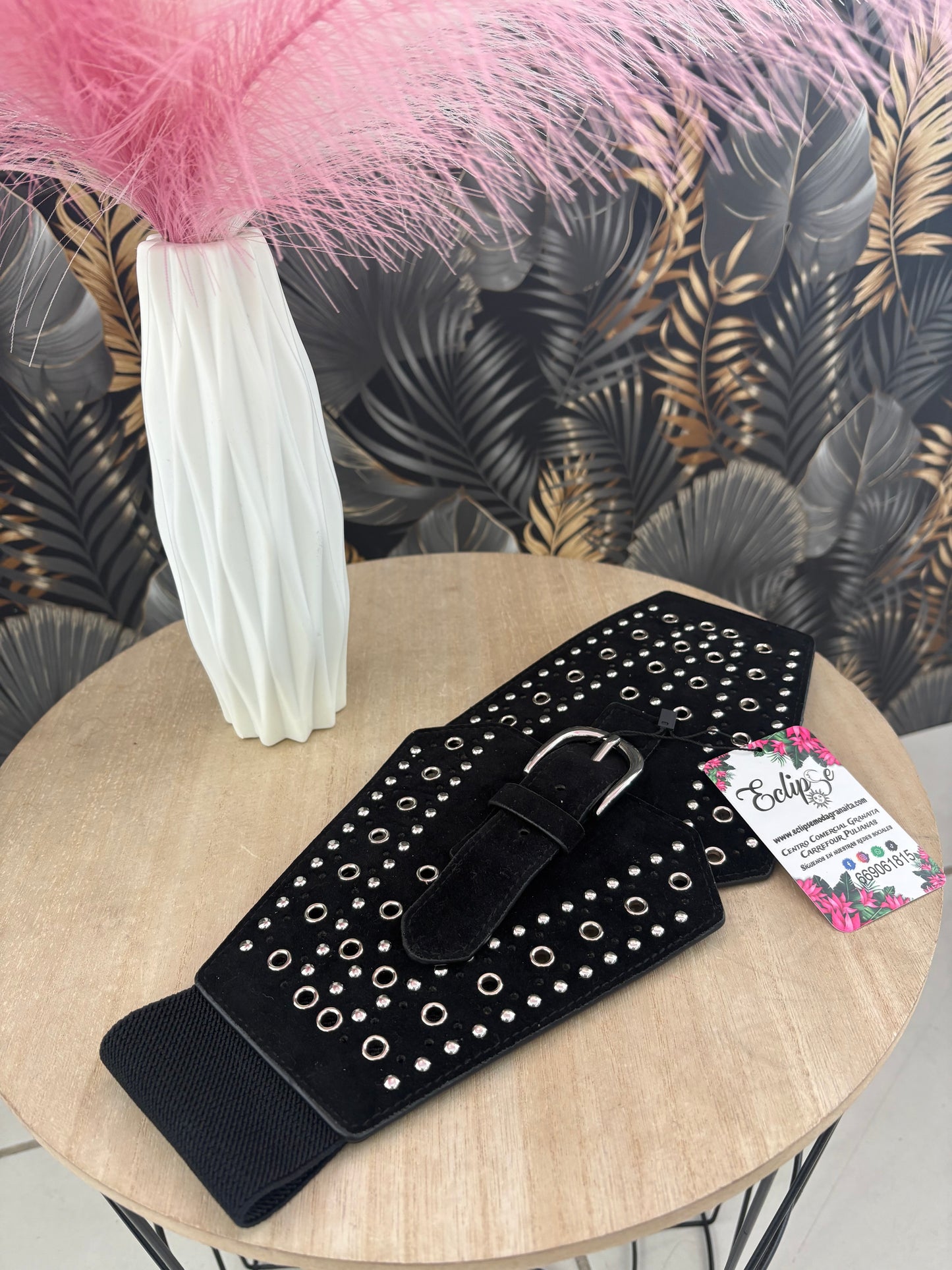 Cinturón tachuelas negro