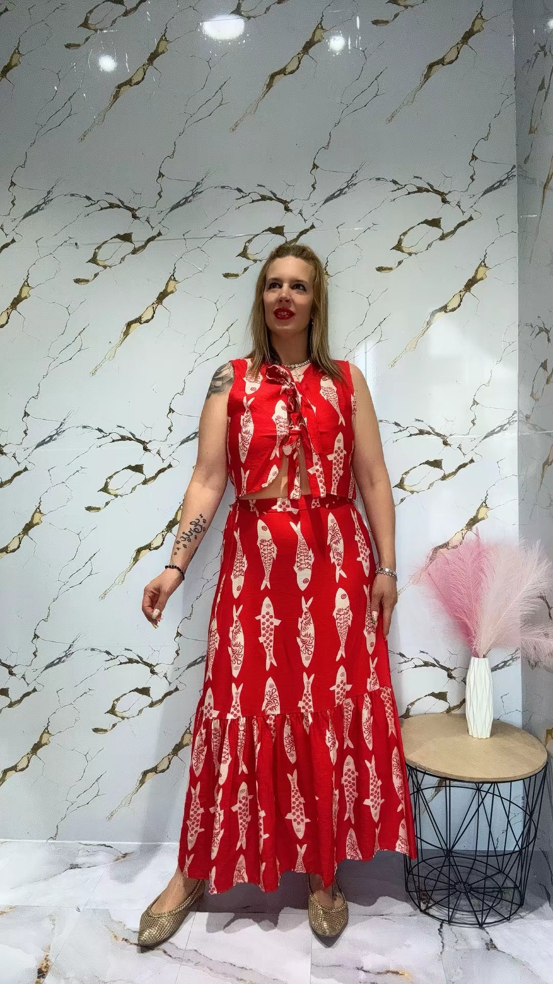 Conjunto Fish rojo