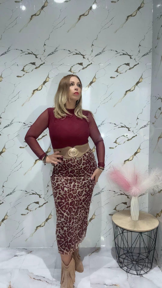 Falda gasa animal print