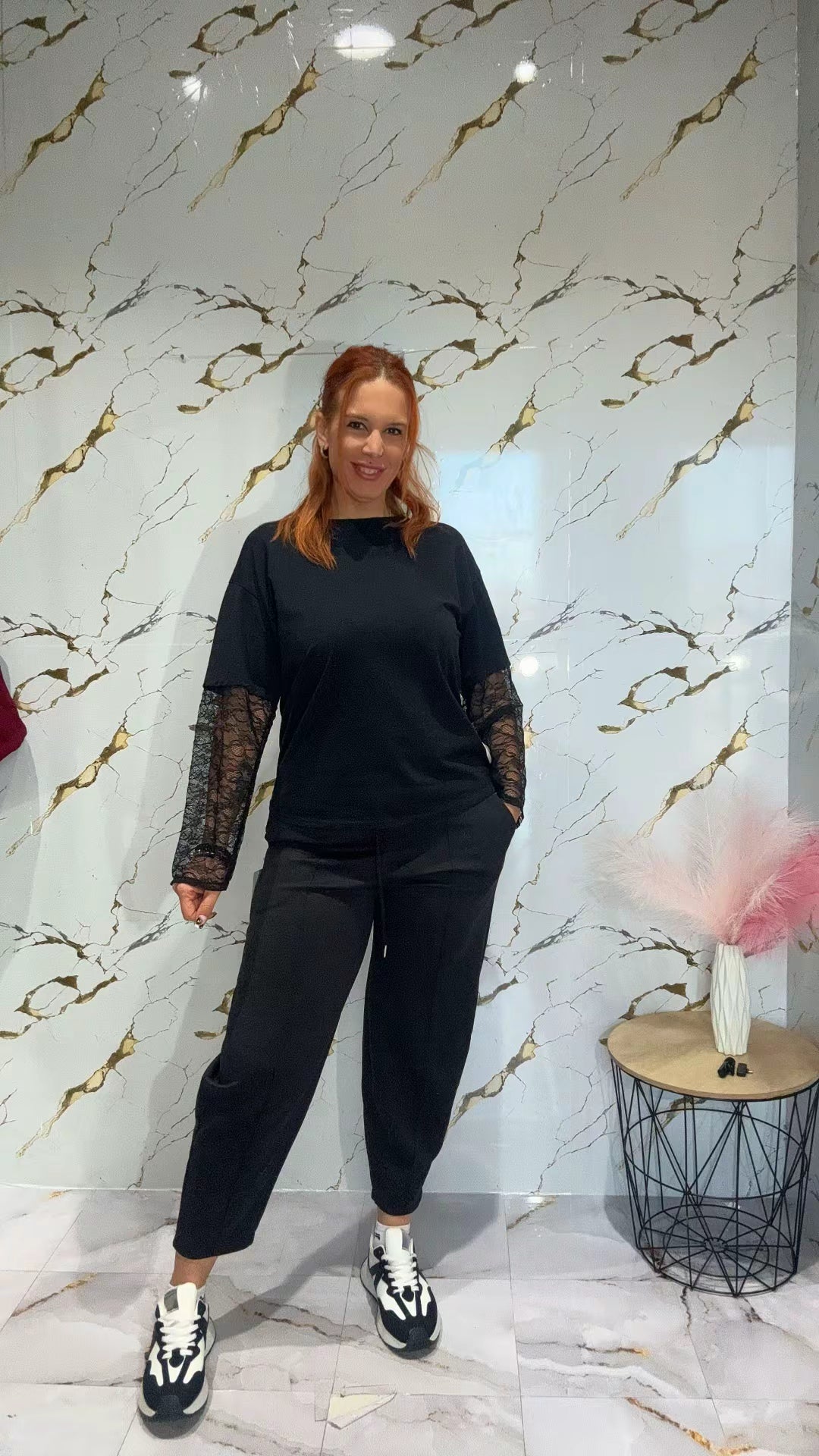 Camiseta manga encaje