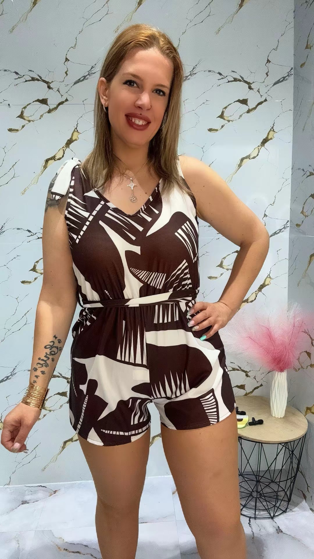 Moño estampado
