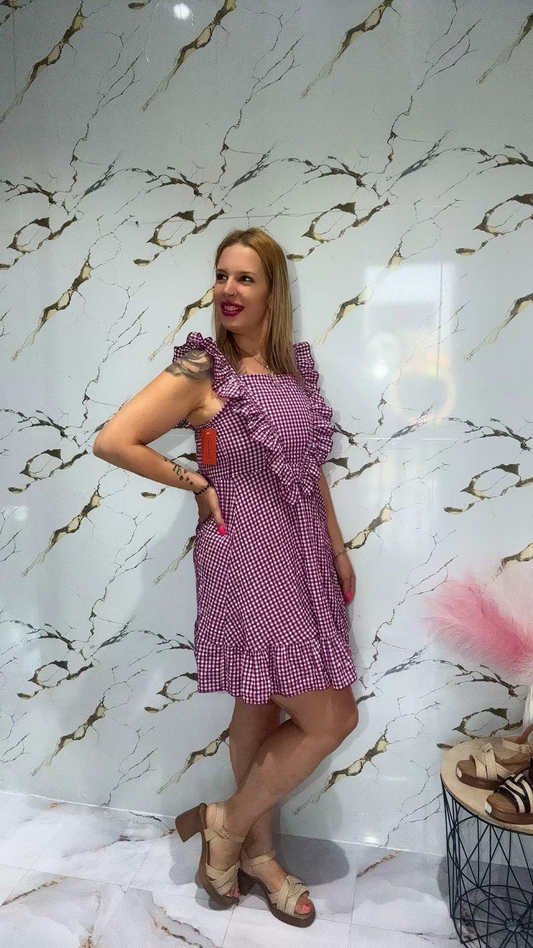 Vestido Vichy corto