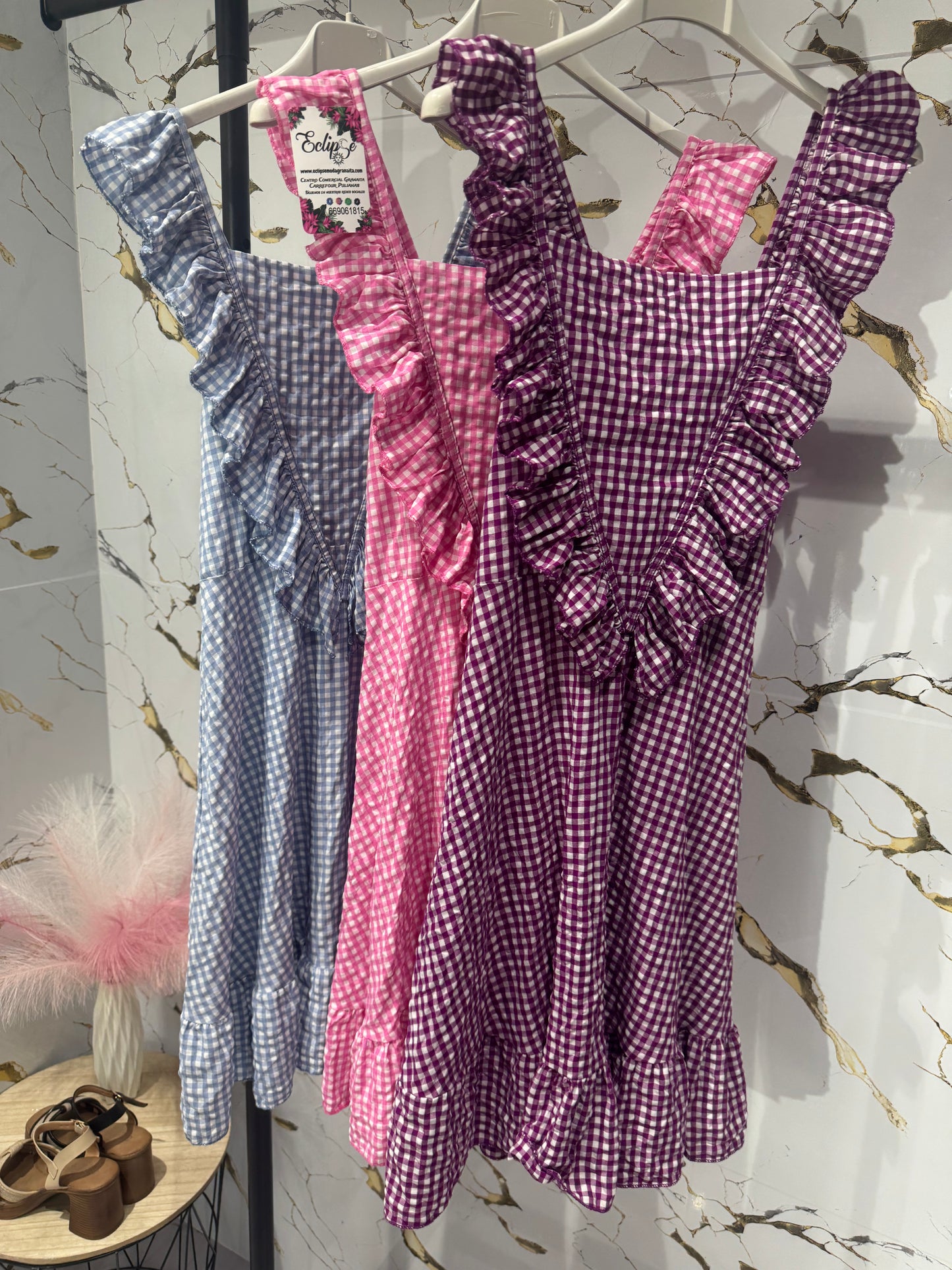 Vestido Vichy corto