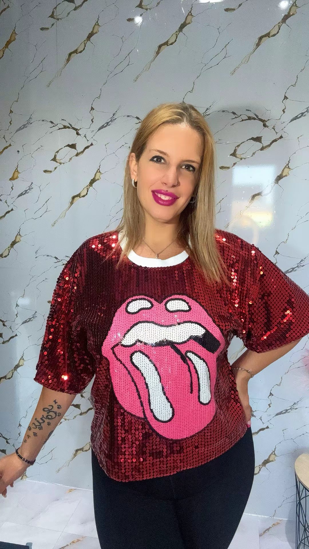 Camiseta lentejuelas