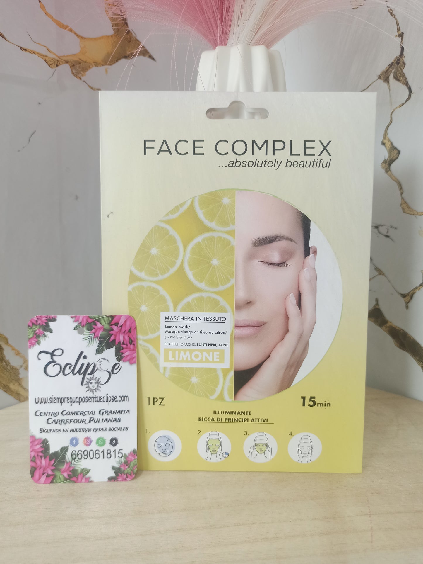 Máscara facial limón