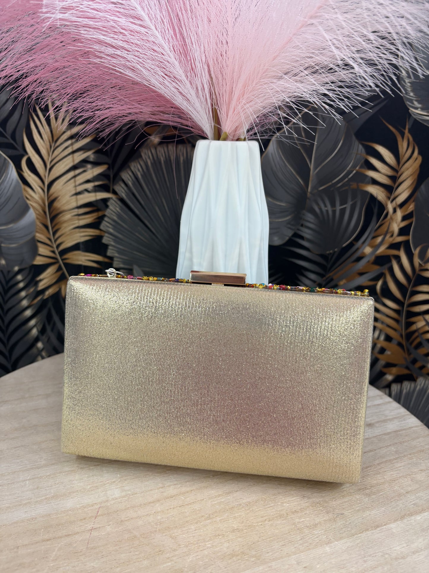 Bolso pedrería rectangular