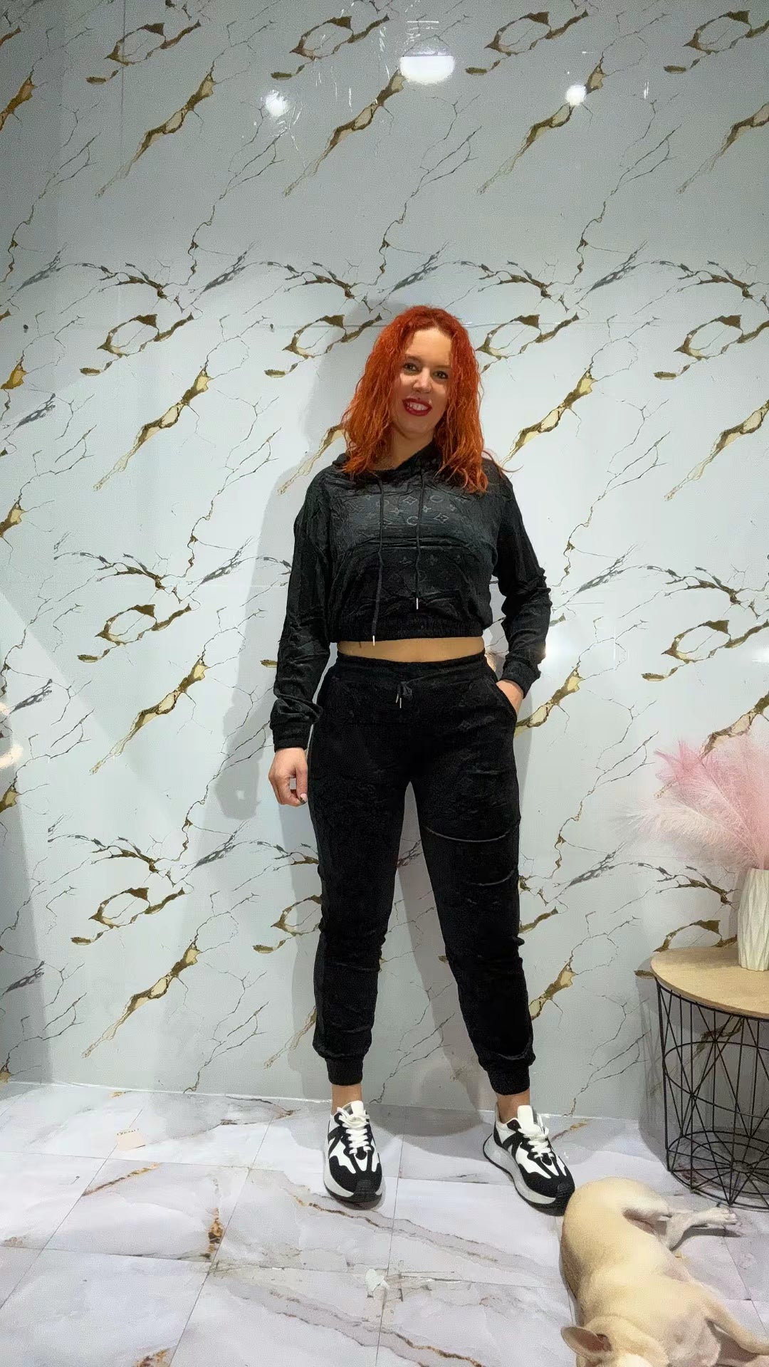 Conjunto deportivo terciopelo