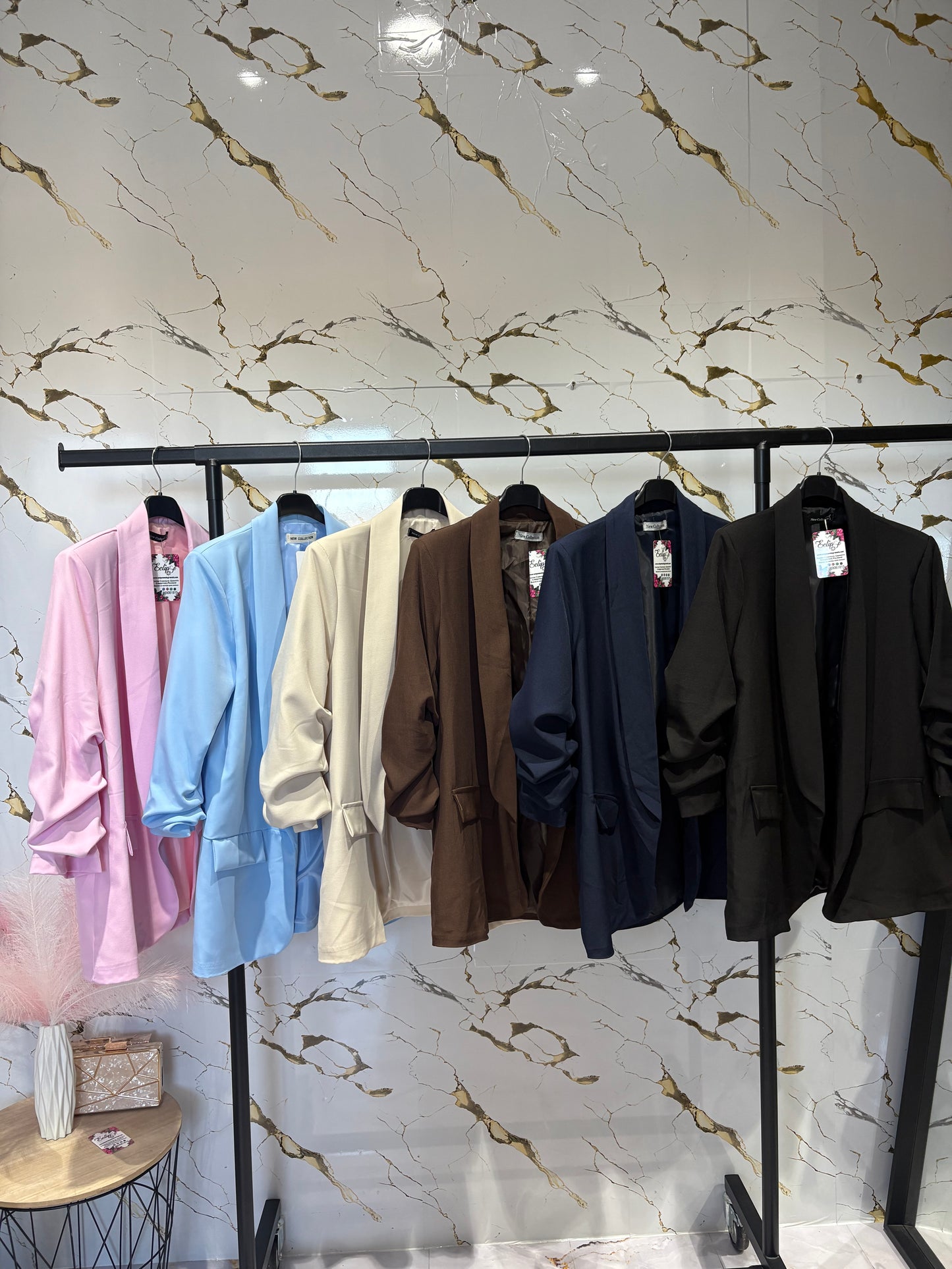 Blazer manga abullonada