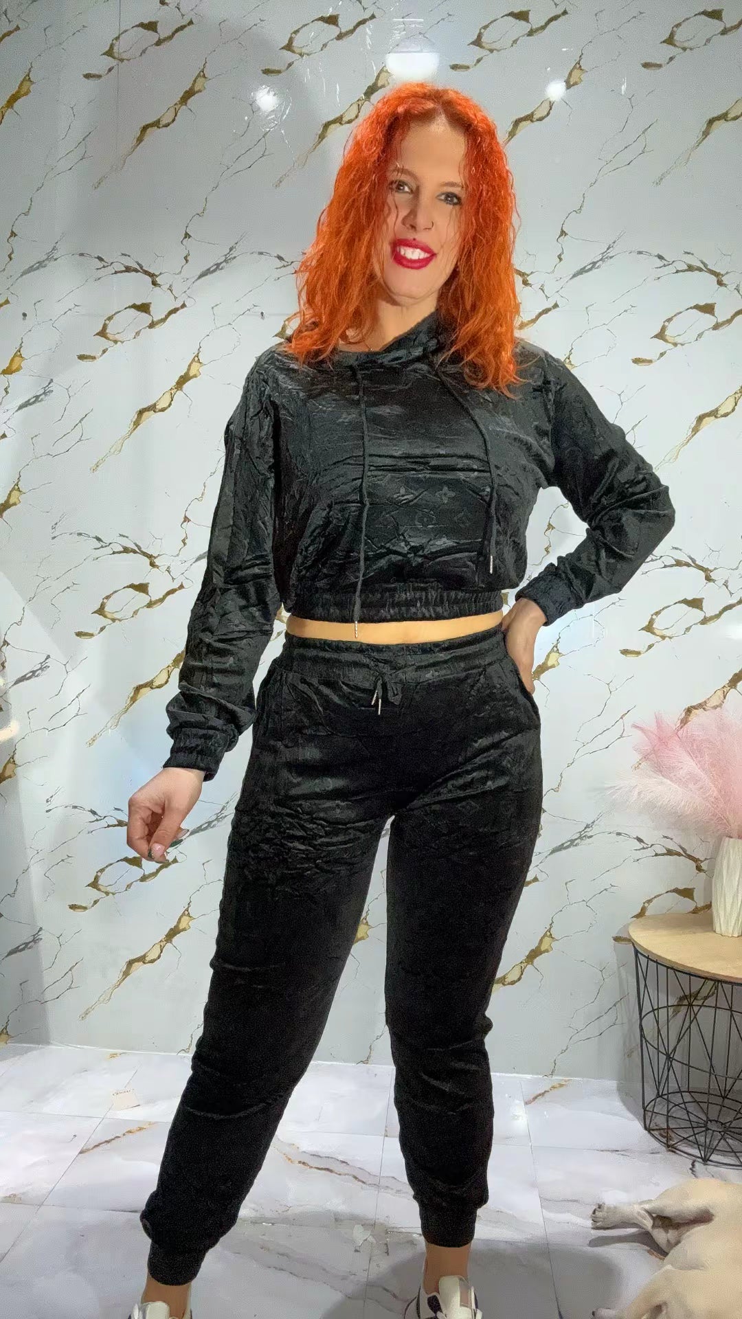 Conjunto deportivo terciopelo