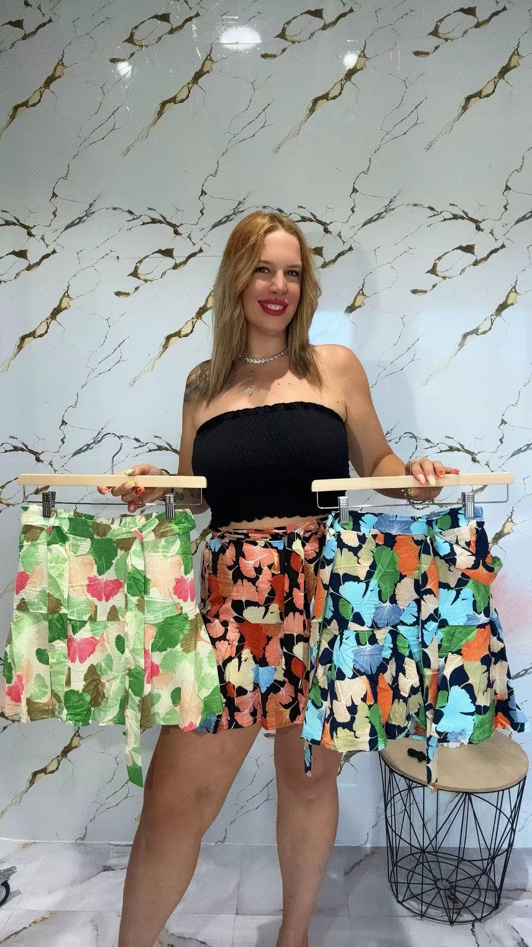 Falda pantalón tela