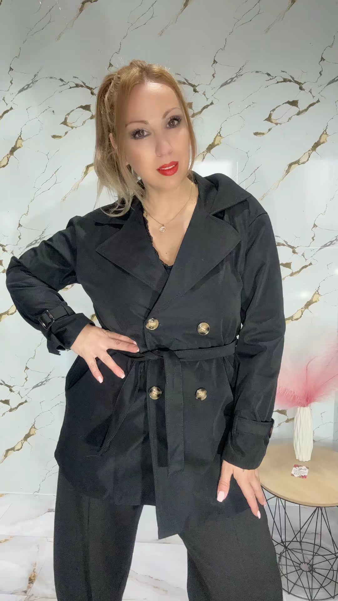 Gabardina corta
