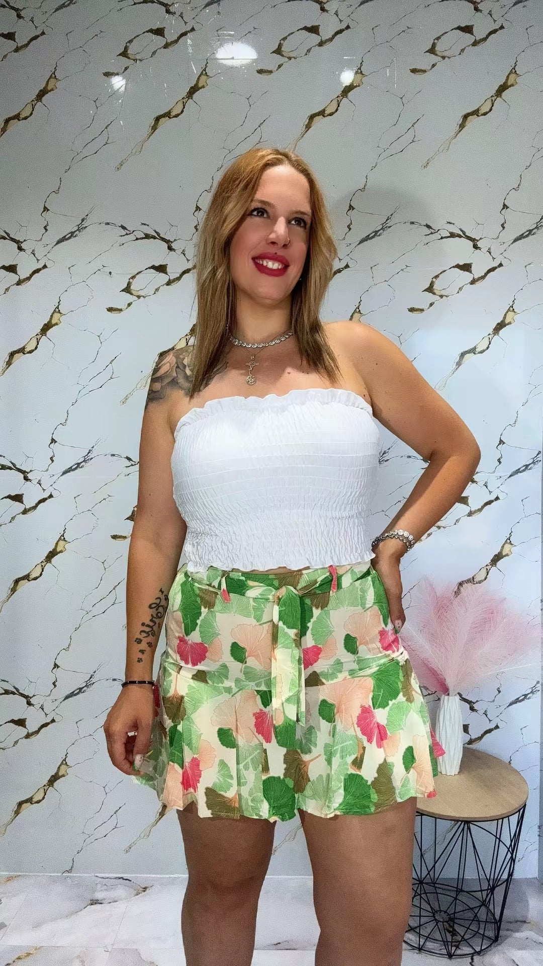 Falda pantalón tela