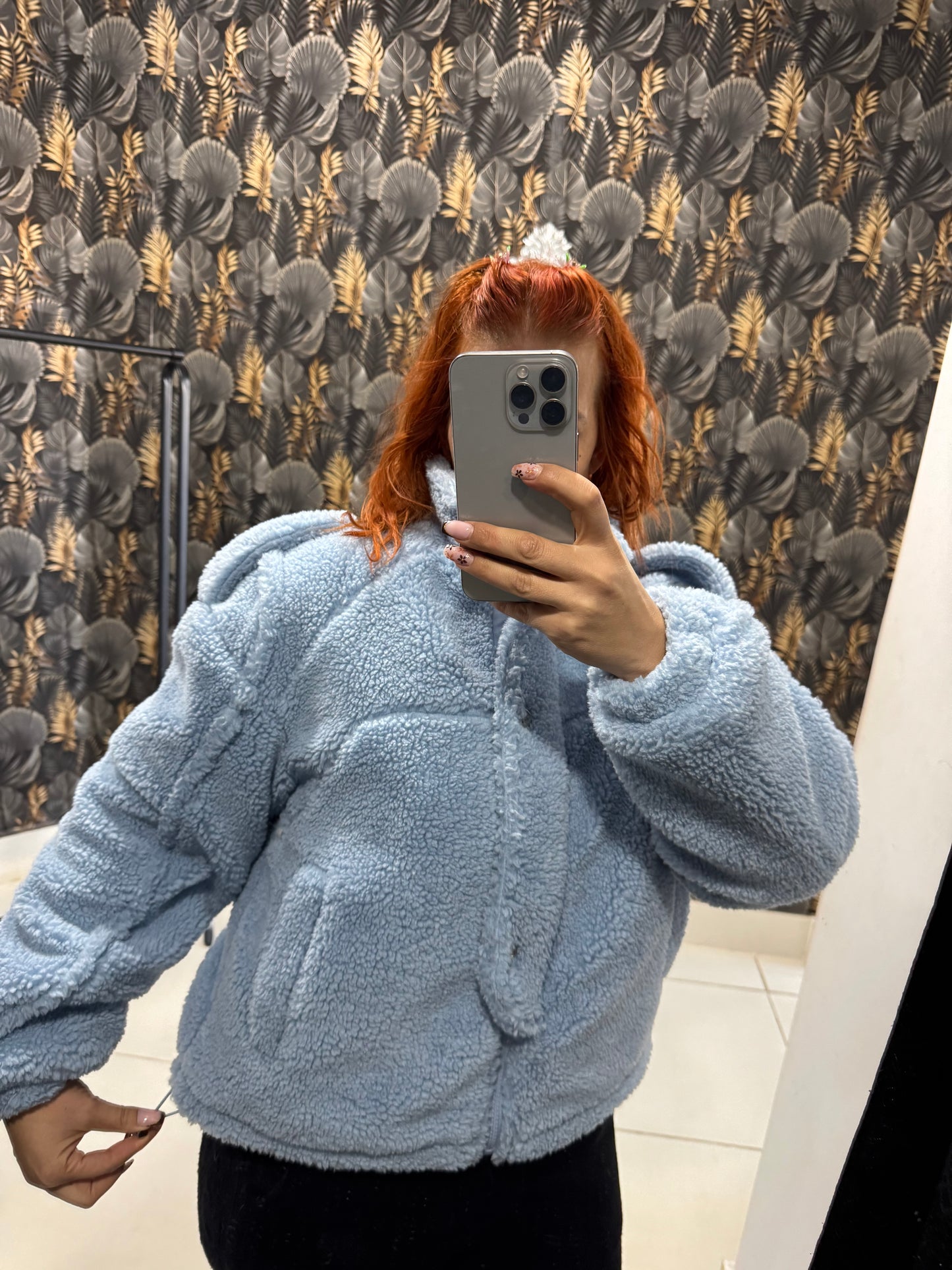 Chaqueta peluche azul
