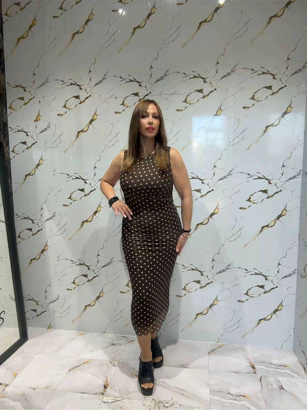 Vestido topitos tul