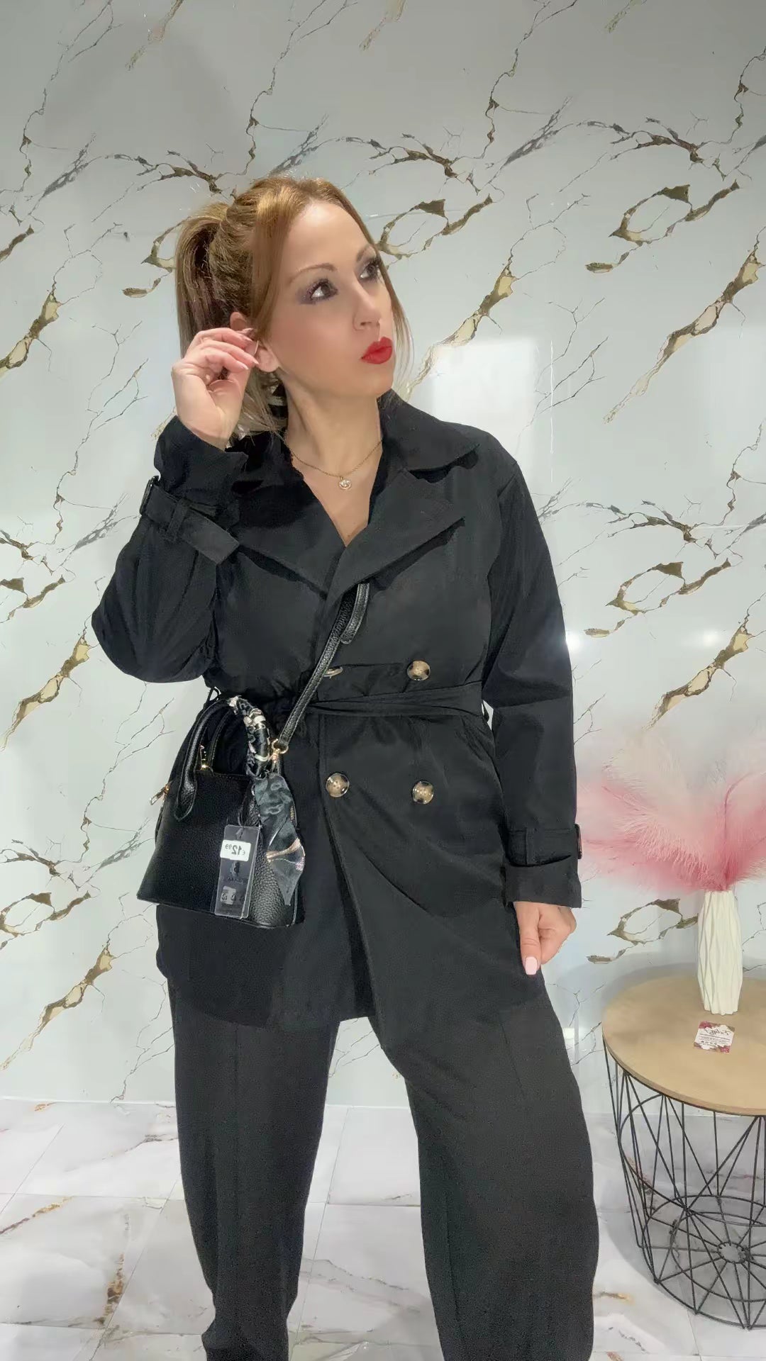 Gabardina corta