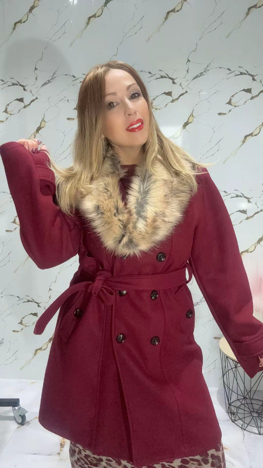 Abrigo paño peluche