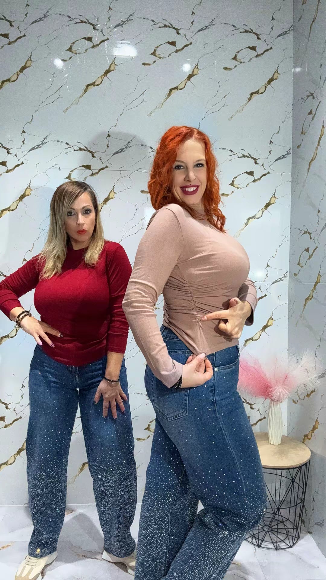 Camiseta básica, fruncida ￼