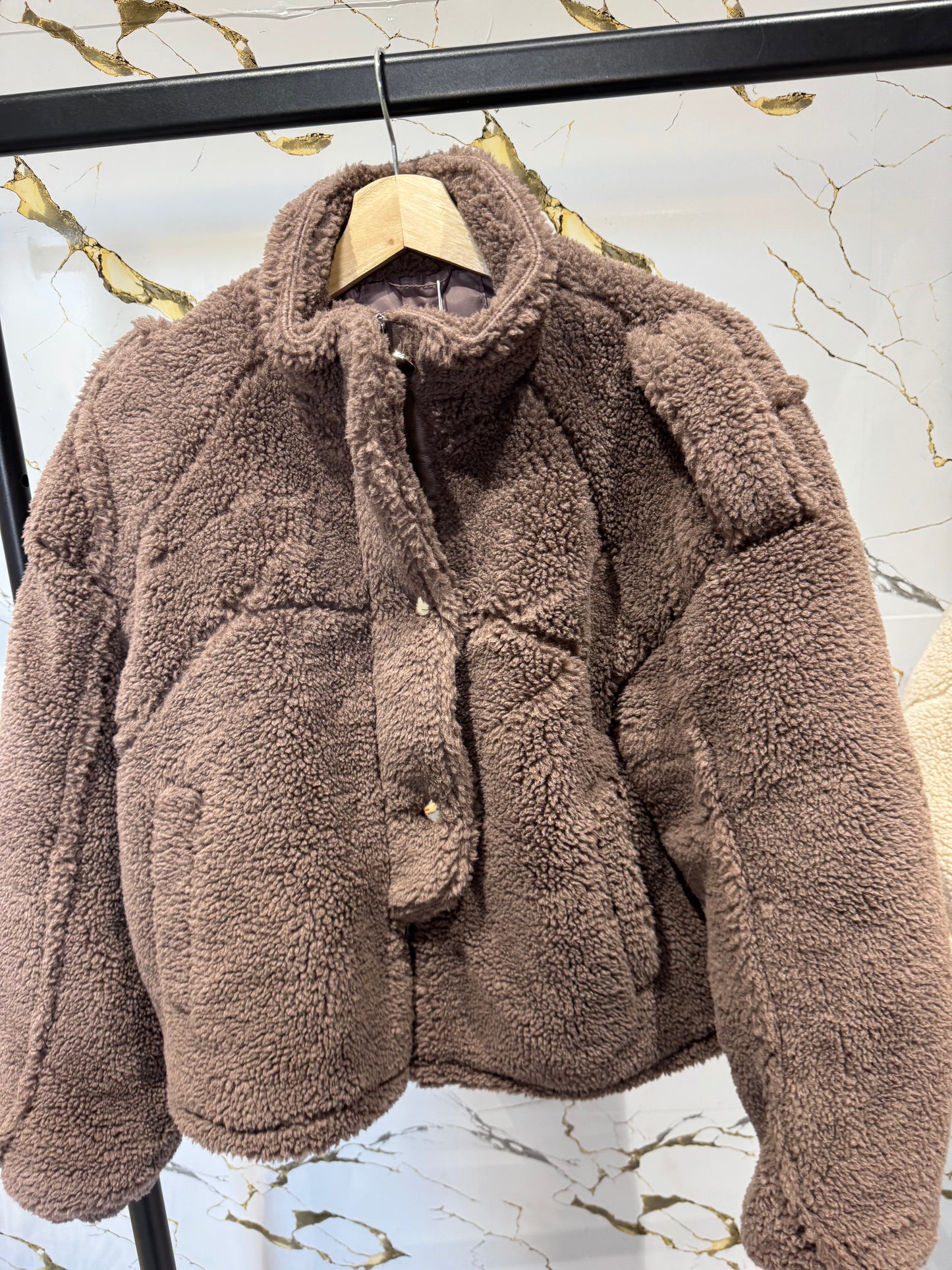 Chaqueta peluche chocolate