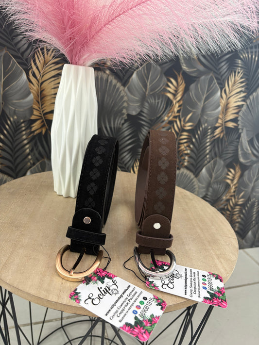 Cinturón antelina trebol.