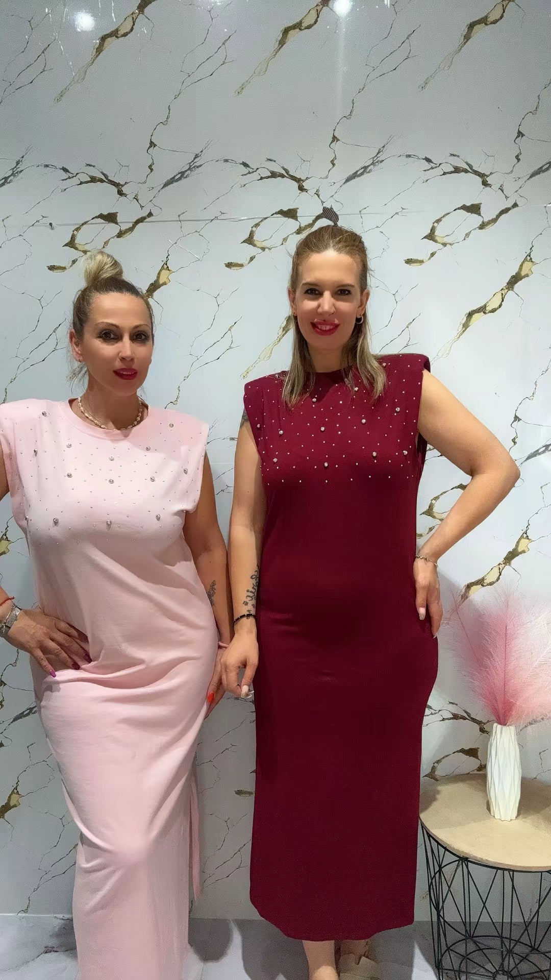 Vestido hombrera brillo