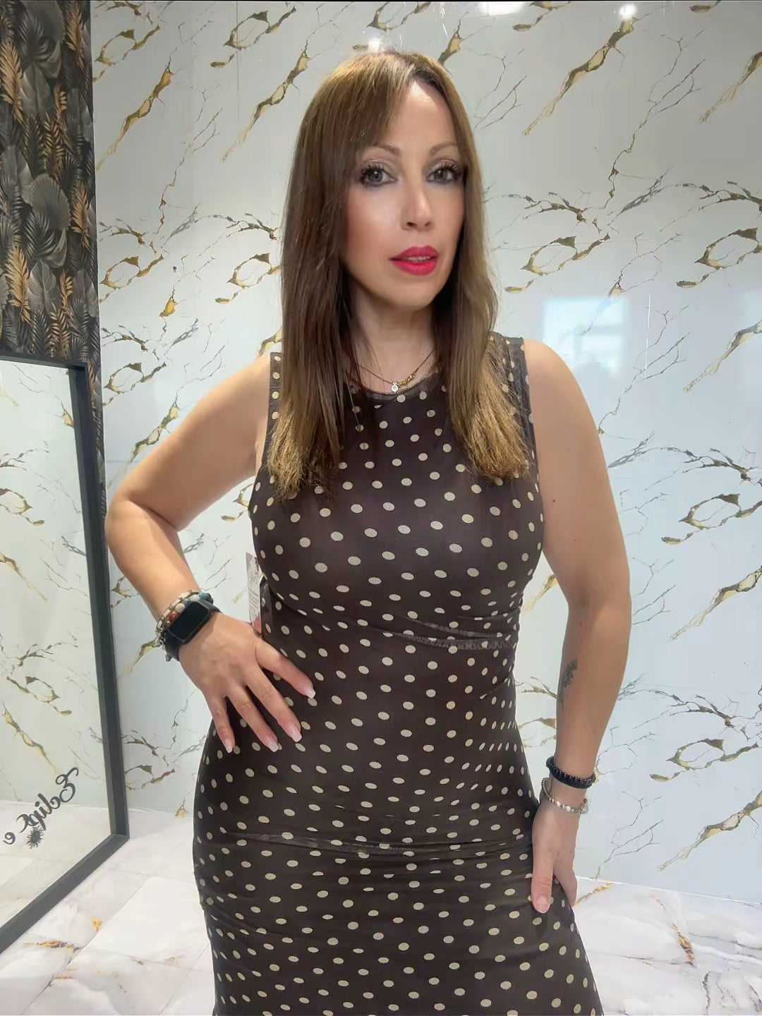 Vestido topitos tul