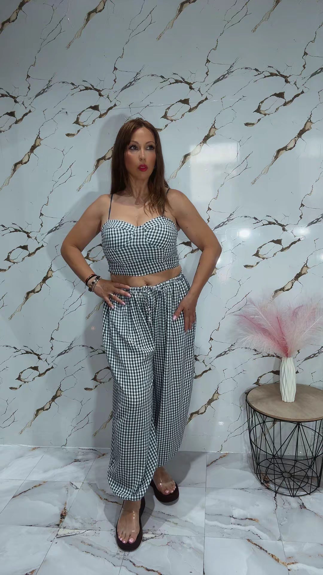 Conjunto Vichy tirantes