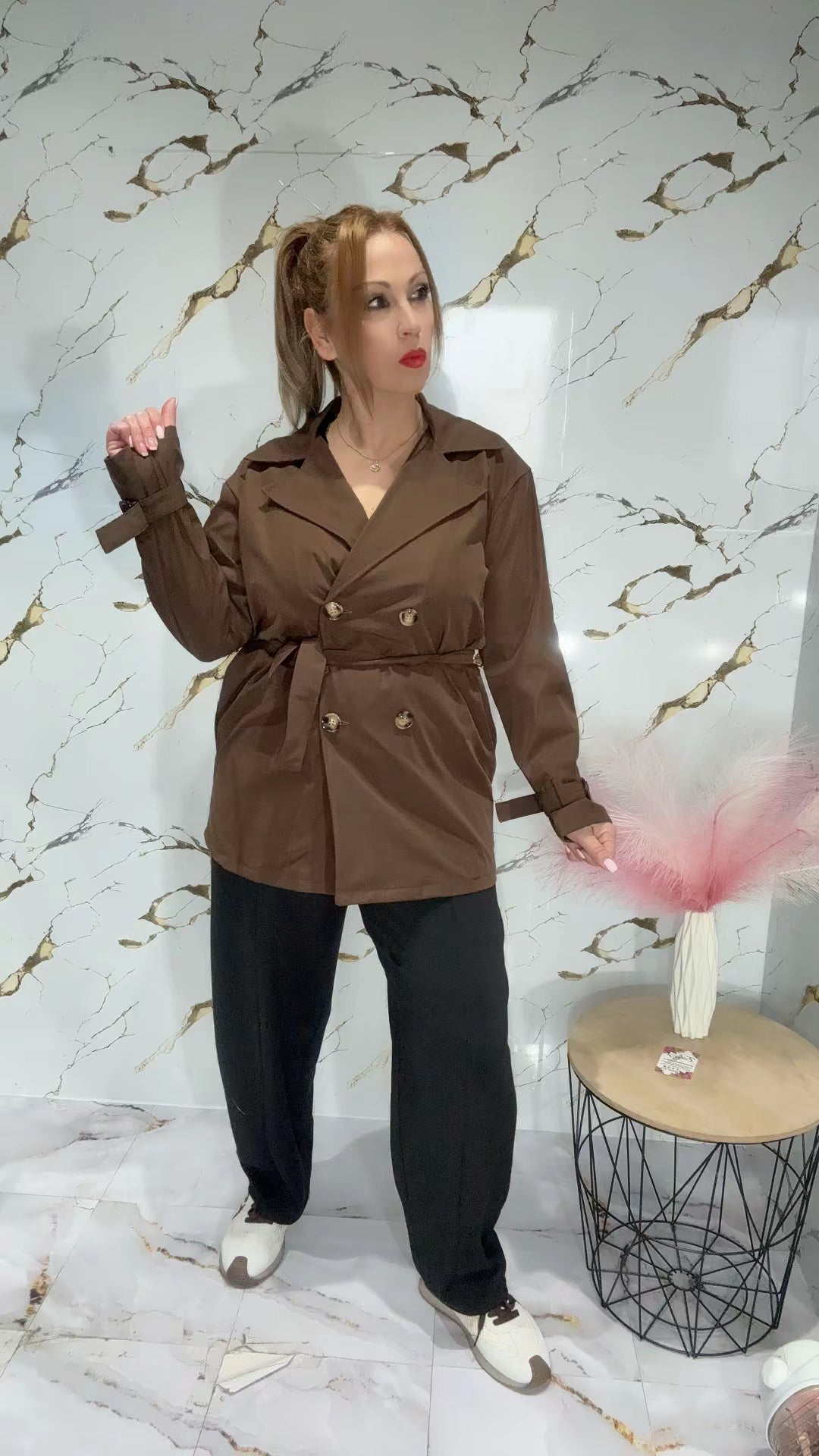 Gabardina corta