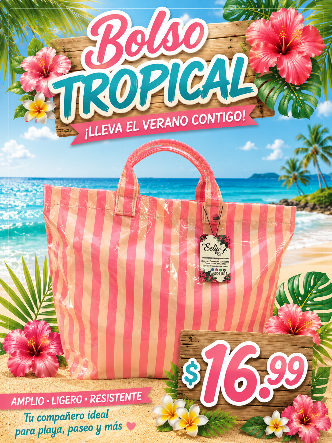 Bolso rayas playa