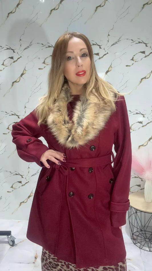 Abrigo paño peluche