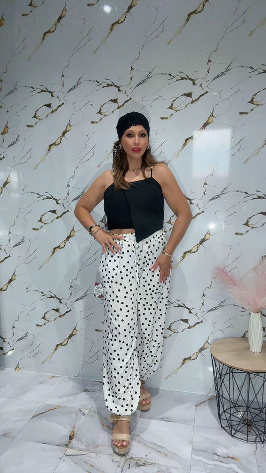 Pantalón topitos fluido