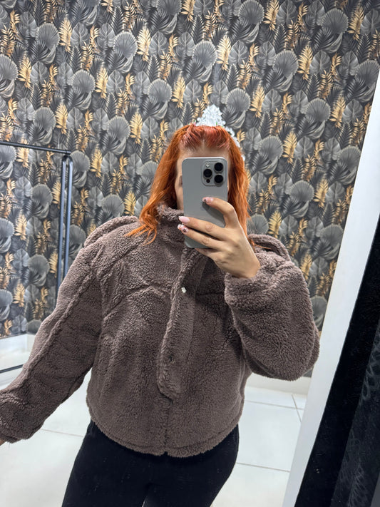 Chaqueta peluche chocolate