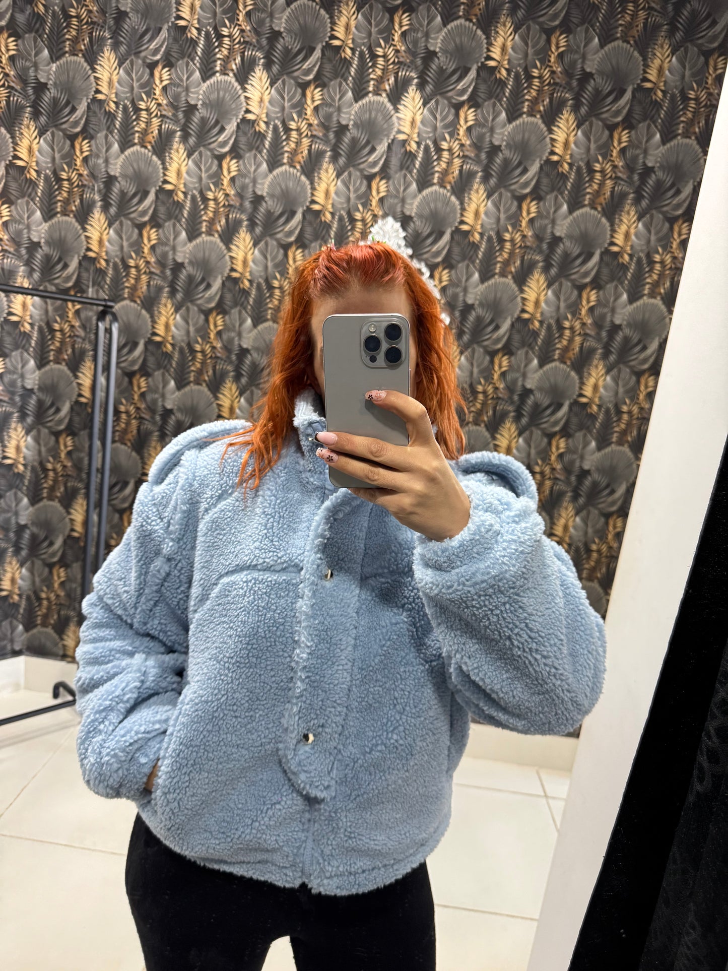 Chaqueta peluche azul