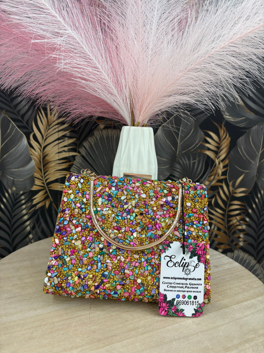 Bolso pedrería colores
