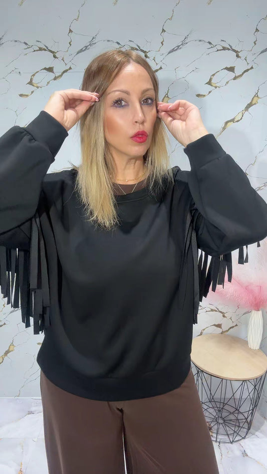 Sudadera flecos