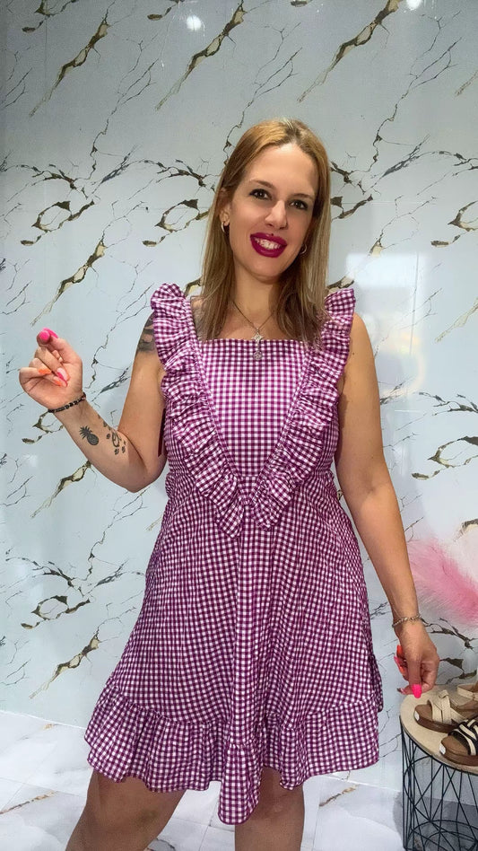 Vestido Vichy corto