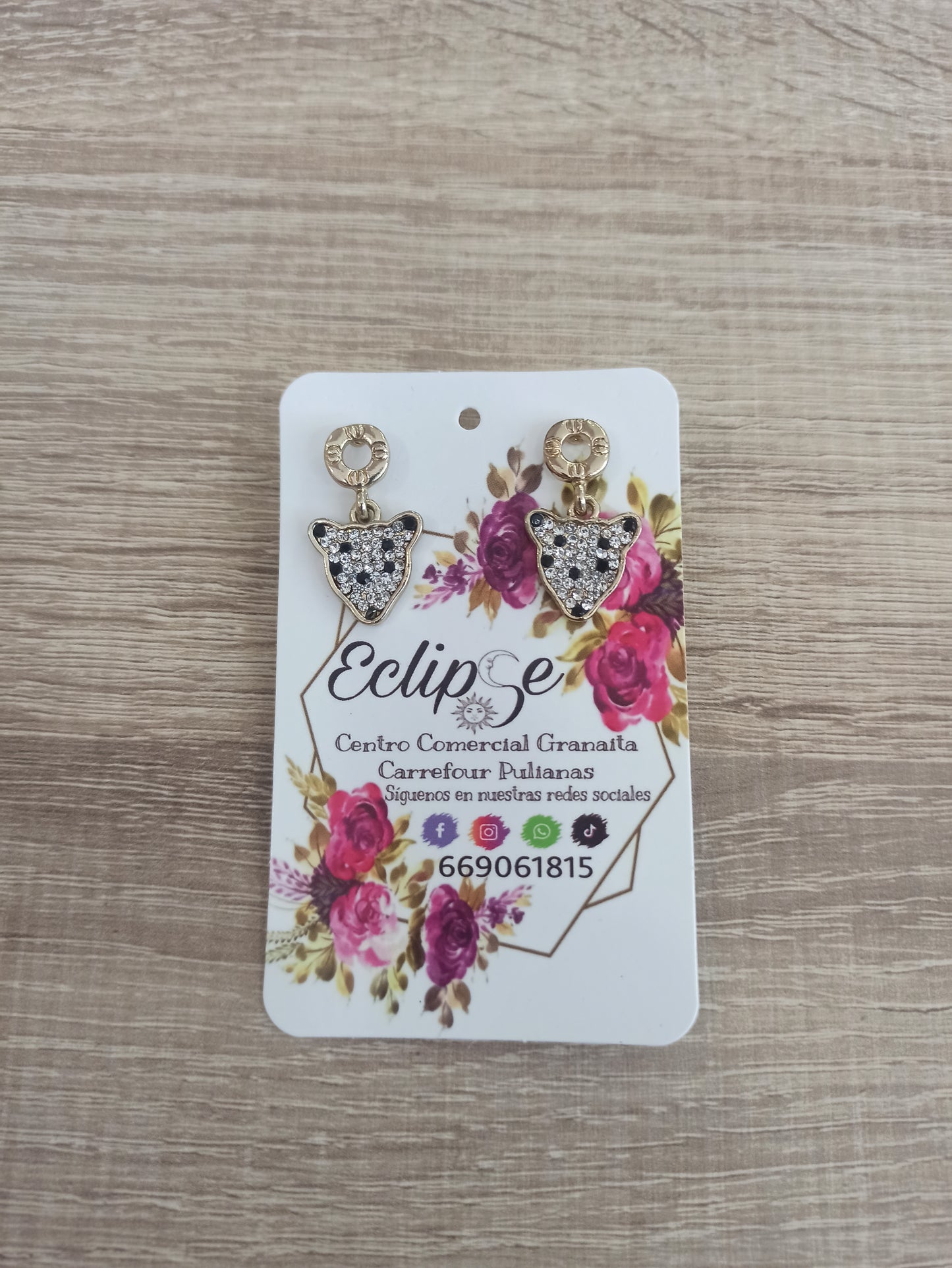 Pendientes tigre brillo
