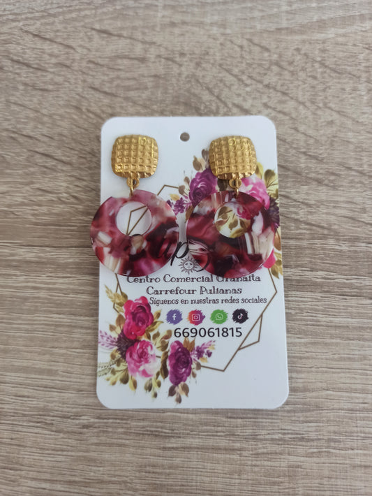 Pendientes redondos caramelo