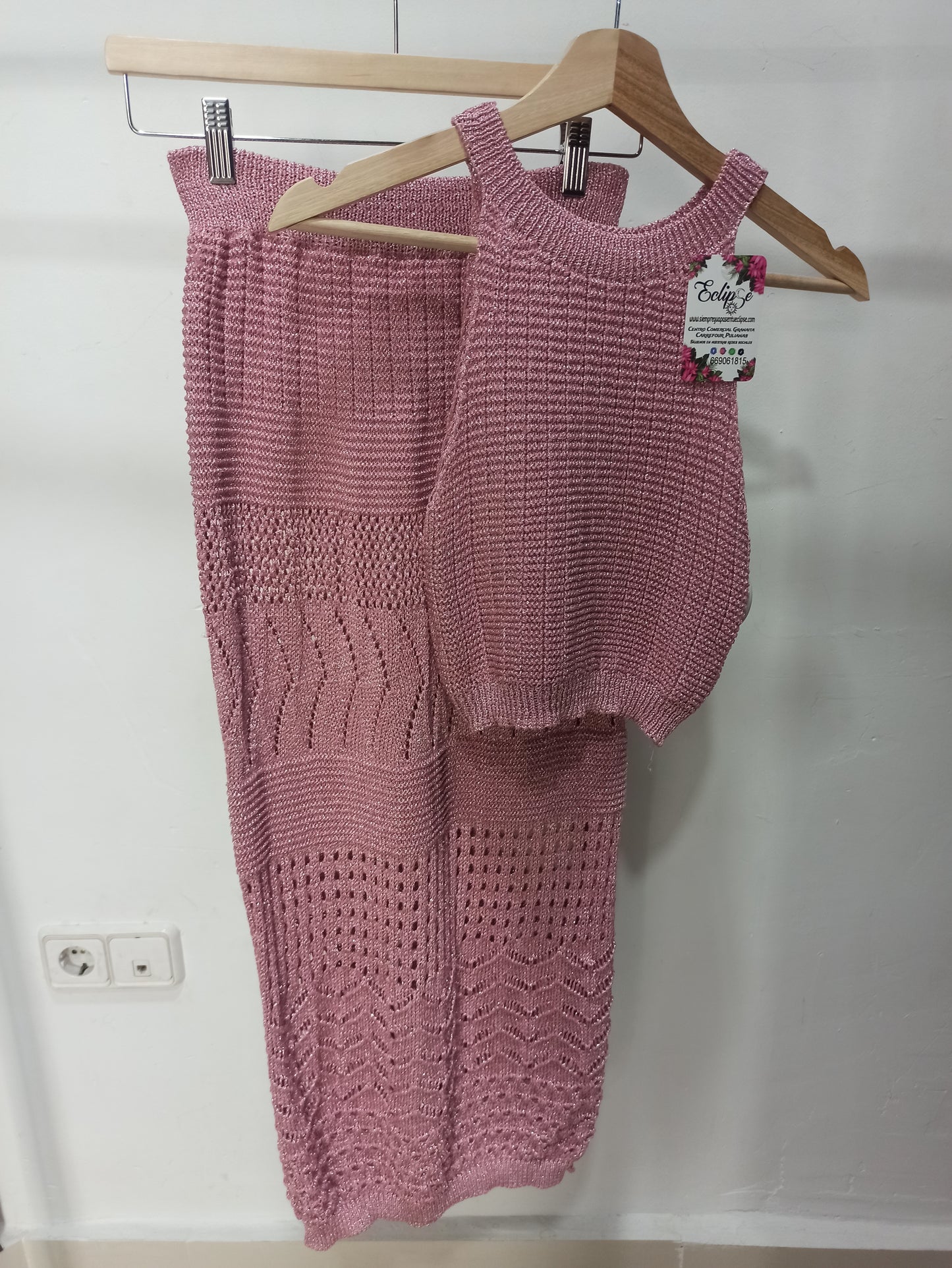 Conjunto hilo rosa