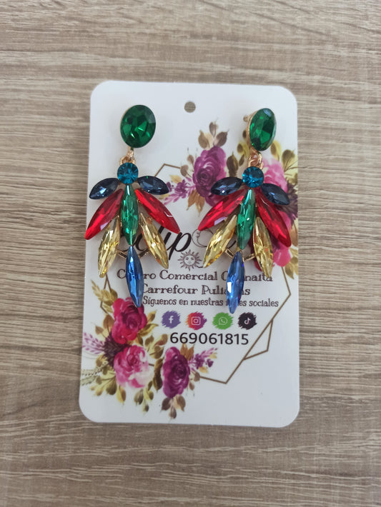 Pendientes colgantes de colores