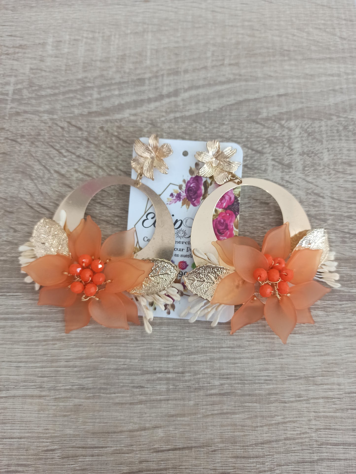 Pendientes flores