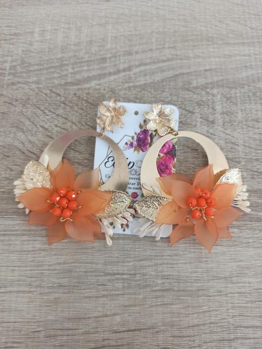 Pendientes flores