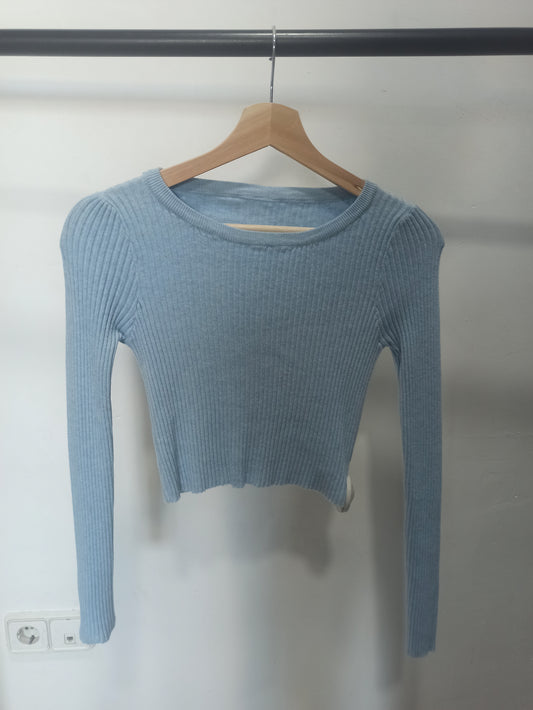 Jersey celeste liso