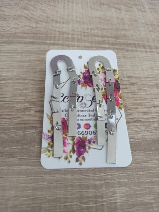 Pendientes plateados Sandra